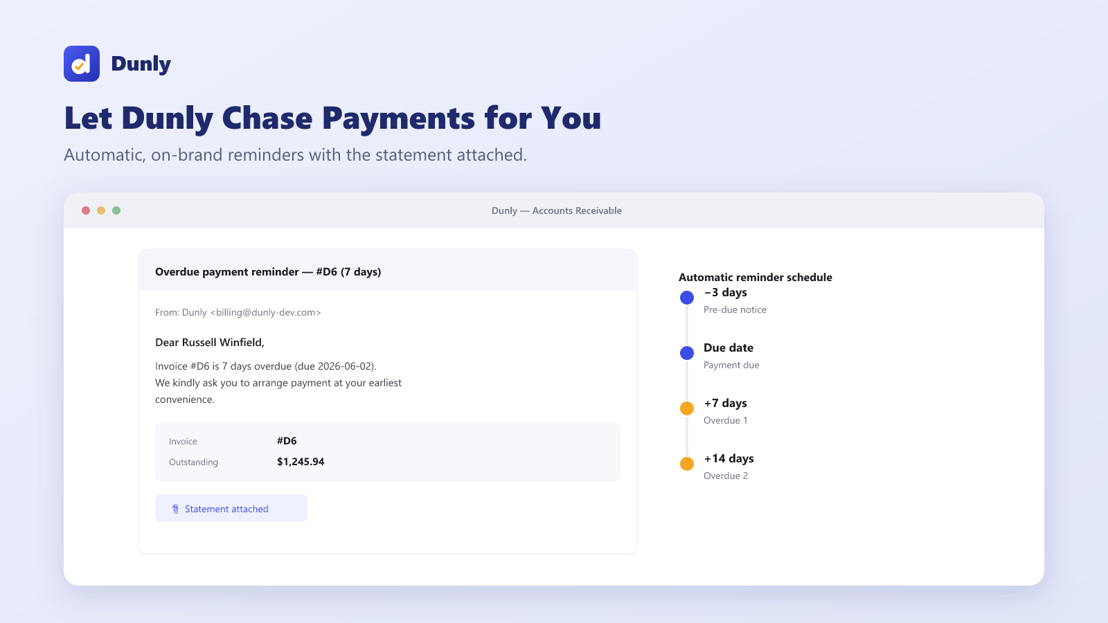 Dunly — product interface