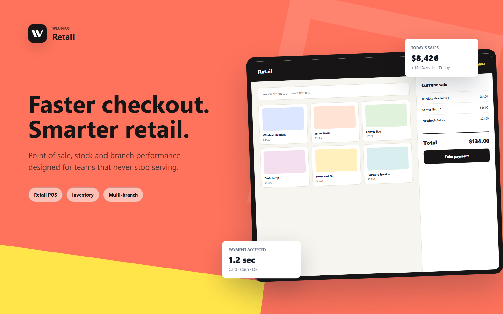 واجهة منتج WeuniOs Retail